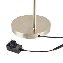Happy Homewares Modern Nickel Task Floor Lamp With Led Halo Ring And Cct Memory Dimmer - thumbnail 3