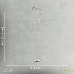 Happy Homewares Modern Nickel Task Floor Lamp With Led Halo Ring And Cct Memory Dimmer - thumbnail 7