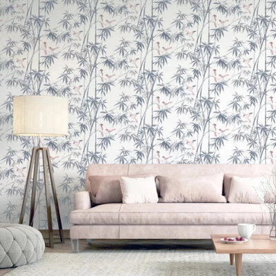 Arthouse Birds & Bamboo Grey Arthouse - image 1