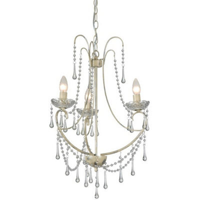 Luminosa Lighting Luminosa Romance 3 Light Multi Arm Chandeliers Cream