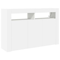 Berkfield White Sideboard White Engineered Wood 116 X 30 X 75 Cm Modern - thumbnail 2
