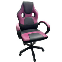 Balck & Purple Luxury Executive Racing Gaming Office Chair Lift Swivel Computer Desk Chairs - thumbnail 5