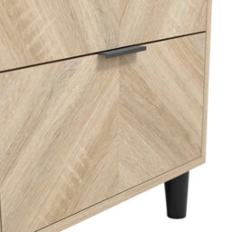 Wyld Haus Skerries Single-Door Wardrobe With Oak Drawer, Matt White, 1900mm - thumbnail 2