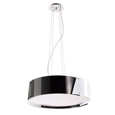Luminosa Lighting Luminosa Pendant Small 4 Light E27 Polished Chrome/black & White Acrylic - image 1