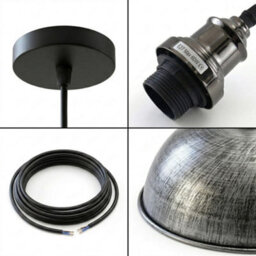 Ledsone Metal Ceiling 21Cm Pendant Light - Easy Fit Light E27 - Modern Ceiling Lighting - thumbnail 9