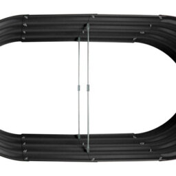 Harbour Housewares Raised Garden Beds - 2X Anthracite Rounded Bottomless Metal Bed Galvanised Steel Planter Box 120 X 60 X 60Cm - thumbnail 6
