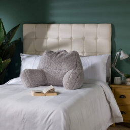 Icon Cuddle Cushion And Kids Kingston Rabbit Faux Fur Classic Bean Bag, Light Grey - thumbnail 3