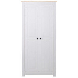 Berkfield Stylish Wardrobe White 80X50X171.5 Cm Solid Pine Panama Range - thumbnail 3