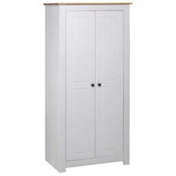 Berkfield Stylish Wardrobe White 80X50X171.5 Cm Solid Pine Panama Range - thumbnail 2