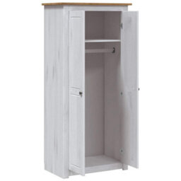 Berkfield Stylish Wardrobe White 80X50X171.5 Cm Solid Pine Panama Range - thumbnail 4