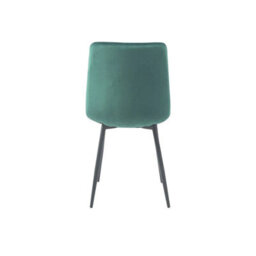 Urbn-Living Urbnliving 80Cm Oak Square Table With 4 Green Velvet Chairs  - thumbnail 5