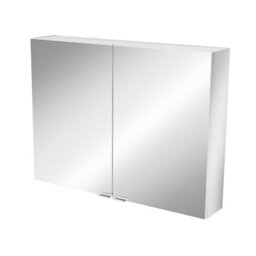 GoodHome Imandra Compact Matt Mirror Effect Double Bathroom Cabinet Mirrored (H)600mm (W)800mm