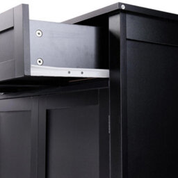 Black Sideboard Buffet Cupboard Dining Living Room 2Drawer Storage Cabinet Unit - thumbnail 5