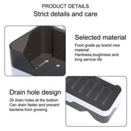 Self Adhesive Bathroom Shower Caddy Shelf Rack Storage Organiser & Wall Sticker - thumbnail 3