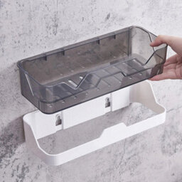 Self Adhesive Bathroom Shower Caddy Shelf Rack Storage Organiser & Wall Sticker - thumbnail 5