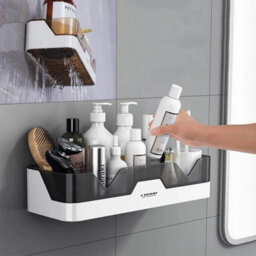 Self Adhesive Bathroom Shower Caddy Shelf Rack Storage Organiser & Wall Sticker - thumbnail 6