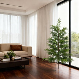 London Boutique Set Of 2 90Cm Pre-Lit Artificial Cypress Trees, Warm White Led Lights, Uv Resistant Faux Plants With Ground Spikes - thumbnail 7
