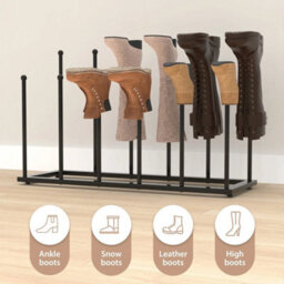 Wellington Boot Rack 6 Pairs Two-Tier Boot Stand Steel Shoe Rack Indoor&outdoor - thumbnail 5