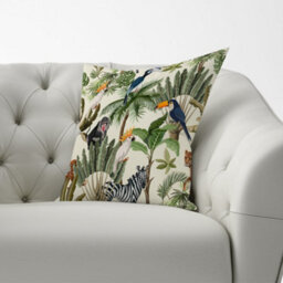 Warren Reed Designer Exotic Trees And Animals Cushions 60Cm X 60Cm - thumbnail 2