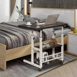 Adjustable Height Wheeled Laptop Stand Rolling Computer Desk - thumbnail 6