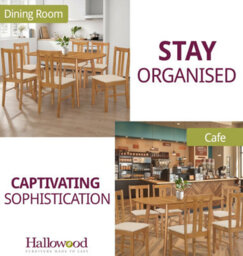 Hallowood Furniture Aston Butterfly Extending Table With 6 Chairs (Light Oak Colour) - thumbnail 6