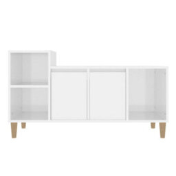 Berkfield Tv Cabinet High Gloss White 100X35X55 Cm Engineered Wood - thumbnail 5