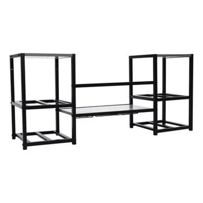 Wall Mount Wine Rack With Glass Holder Bar Bottle Display Shelf - image 1