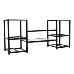 Wall Mount Wine Rack With Glass Holder Bar Bottle Display Shelf - thumbnail 1