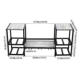 Wall Mount Wine Rack With Glass Holder Bar Bottle Display Shelf - thumbnail 2