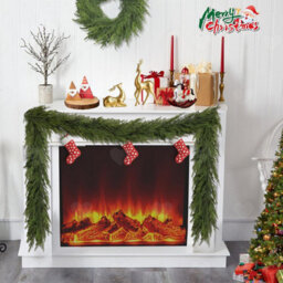 Amorly Artificial Real Touch Norfolk Pine Garland, 2.2M Faux Winter Greenery, Decorative Garland For Mantle, Fireplace Table Xmas Styling - thumbnail 5