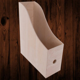Woodeedoo Wooden Magazine Rack Vertical File Holder Folder Stand Document Organiser For Desk Or Office Shelf 9.5 X 24.5 X 31 Cm - thumbnail 1
