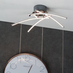 Valuelights Marais Chrome 20W Integrated Led 5 Way Cross Over Design Flush Ceiling Light Warm White - thumbnail 5