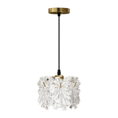 Darphe Modern Transparent Glass Pendant Single Light - image 1