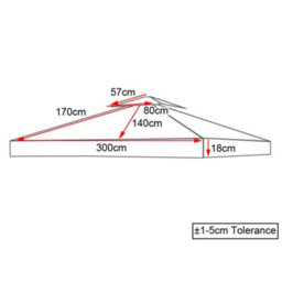 Sundaze 2-Tier Garden Gazebo Top Cover For 3X3M Replacement Canopy Roof Blue - thumbnail 2