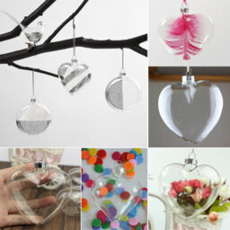 Living And Home 12Pcs Heart Transparent Glass Hanging Christmas Baubles Wedding Decorations 9Cm - thumbnail 3