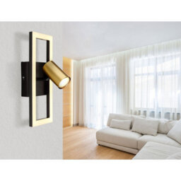 Luminosa Lighting Luminosa Marrie 1 Rectangle Integrated Led Wall Lamp Matt Black 8X Led 3000K - thumbnail 5