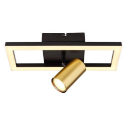 Luminosa Lighting Luminosa Marrie 1 Rectangle Integrated Led Wall Lamp Matt Black 8X Led 3000K - thumbnail 3