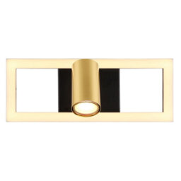 Luminosa Lighting Luminosa Marrie 1 Rectangle Integrated Led Wall Lamp Matt Black 8X Led 3000K - thumbnail 4