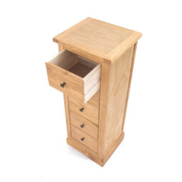 Cabinet Bits Lucca 5 Drawer Narrow Chest Of Drawers Brass Knob - thumbnail 4