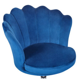 Beliani Desk Chair Monticello Velvet Blue - thumbnail 7