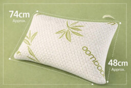 Molten Creek Bamboo Memory Foam Pillow, Shredded Filling, Hypoallergenic Neck Support, 48X74Cm - thumbnail 2