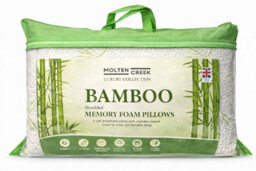 Molten Creek Bamboo Memory Foam Pillow, Shredded Filling, Hypoallergenic Neck Support, 48X74Cm