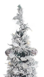 Best Artificial 6Ft Dual-Lights Snow Flocked Frosted Pop-Up Pre-Decorated Pre-Lit Christmas Tree - thumbnail 3