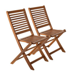 Charles Bentley Fsc Acacia Wooden Furniture Patio Oval Table & 6 Chairs (7 Pc) - thumbnail 6
