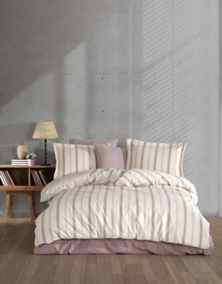 Natural Collection 100% Cotton 6-Piece Duvet Cover Set, Double Size