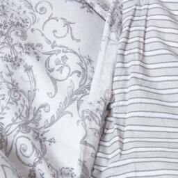 Homescapes Grey French Toile Patterned Duvet Cover Set, Double - thumbnail 4