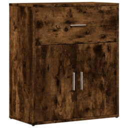 Berkfield Sideboard Smoked Oak 60X31X70 Cm Engineered Wood - thumbnail 2