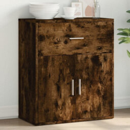 Berkfield Sideboard Smoked Oak 60X31X70 Cm Engineered Wood - thumbnail 1
