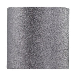 First Choice Lighting Silvery Grey Glitter 15Cm Table Lamp Shade