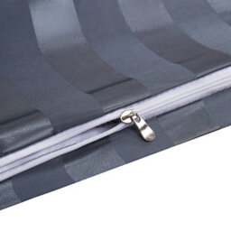 Darphe Single Bed Polyester Satin Horizontal Stripe Pattern Bedding - thumbnail 6
